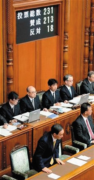 27日，日本國會參議院公布新建“國家安全保障會議”法案投票結(jié)果。