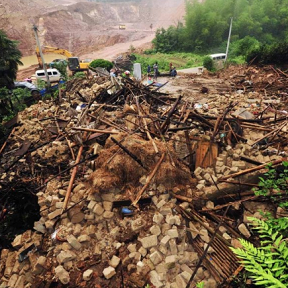 長沙暴雨致山體滑坡