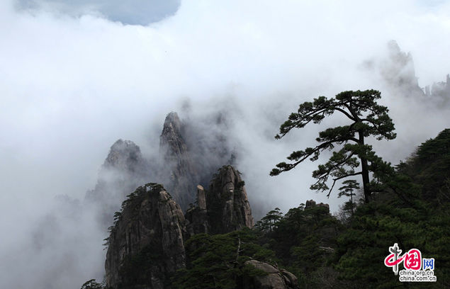 黃山云海,難得一見的奇觀