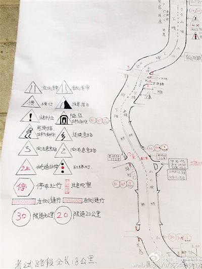 大叔手繪7米長(zhǎng)卷，為考“科目三”真是拼了