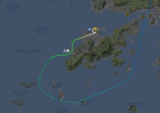 圖片來自航空網(wǎng)站flightradar24