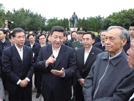 2012 年12 月，習近平任中共中央總書記后首次離京，即到改革前沿的廣東考察