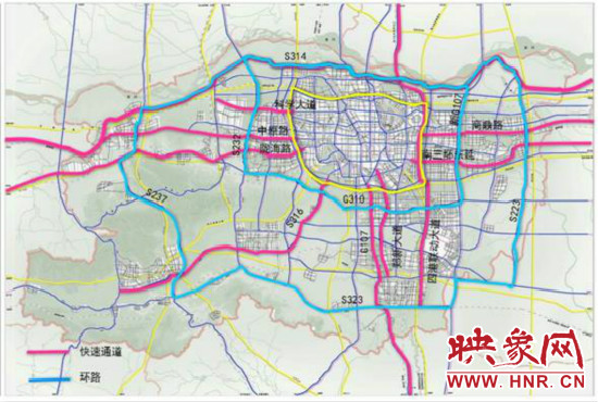 鄭州都市區(qū)十條快速通道建設圖