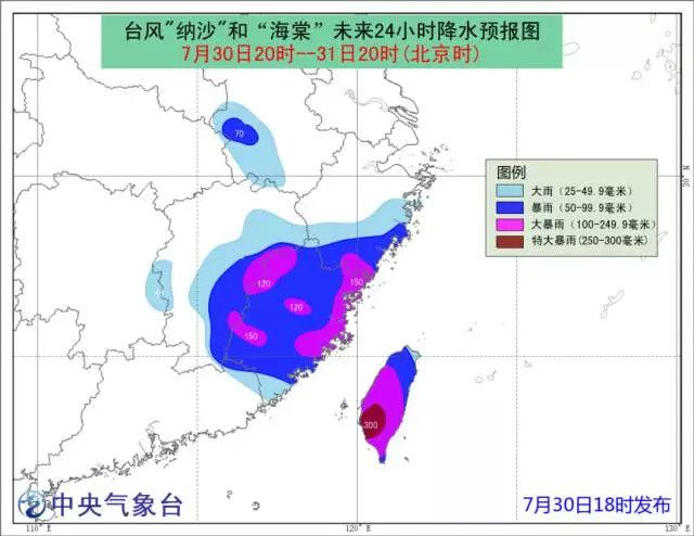 臺風(fēng)“海棠”將吞并納沙 合體北上帶來強降雨