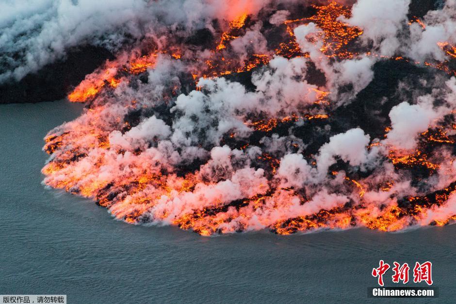 冰島巴達本加火山爆發(fā)