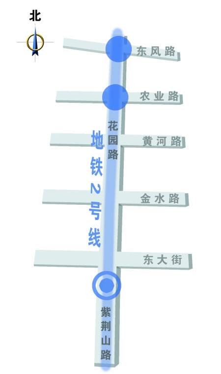 鄭州地鐵2號(hào)線一期工程?hào)|大街站位置初定