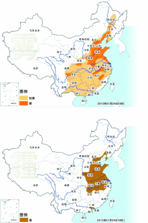 北京、天津、石家莊等屬嚴(yán)重污染，鄭州、武漢等屬重度污染