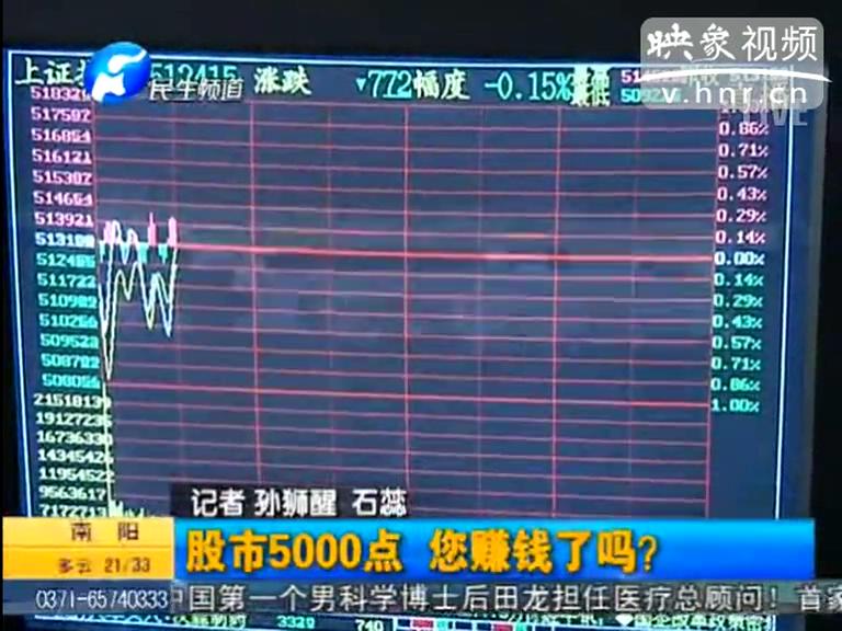 股指破5000點 河南股民賺錢了么？