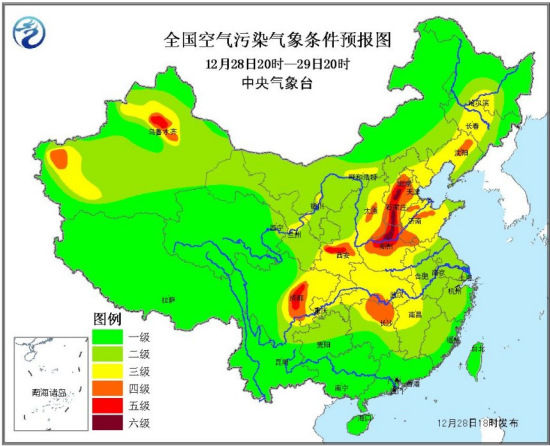 京津魯及冀中南、豫北將有輕到中度霾局地重度霾